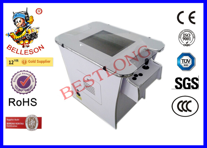 Pure White Classic Games 60 In 1 Arcade Cocktail Table Illuminant Inside