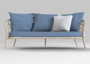 Quality Aluminum Woven Rope Loveseat Patio Lounge Outdoor Sofa Set wholesale