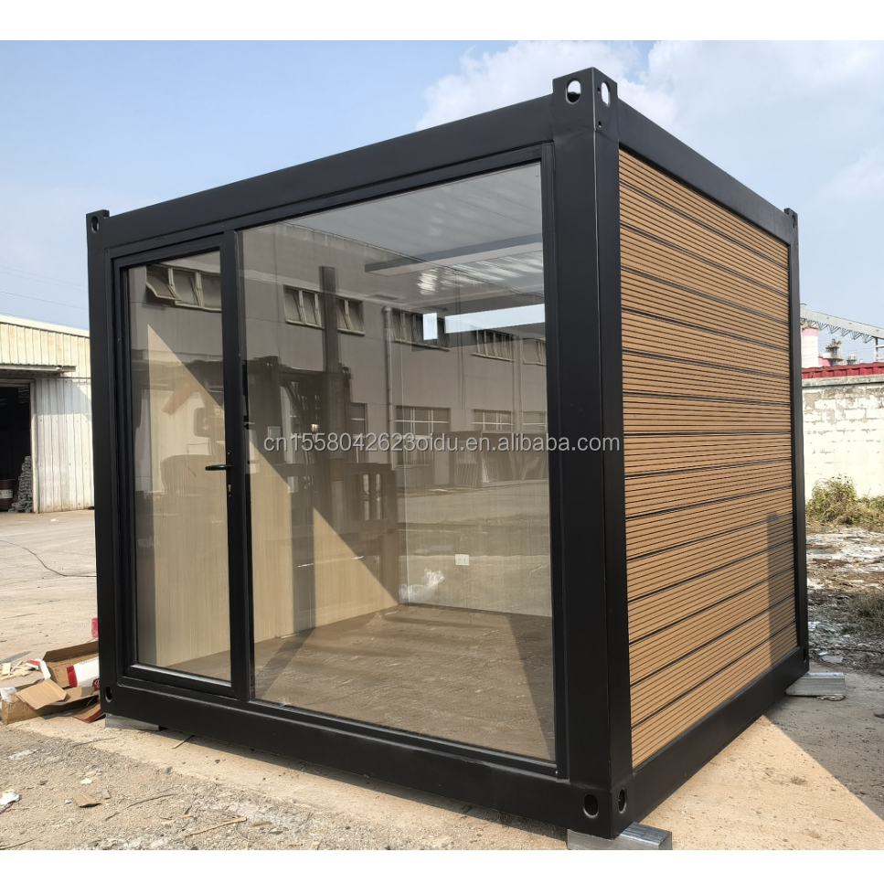Main Structure Galvanized Steel Square Tubes 10ft 20ft Prefabricated Container Wooden House for Office Assembly House