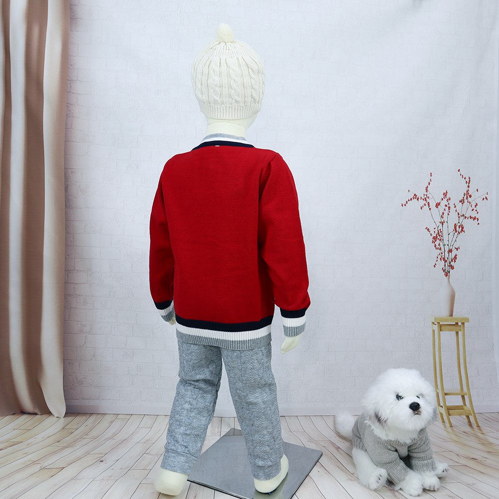 In stock wholesale baby sweater long sleeve jersey knitted toddler baby sweater cardigan