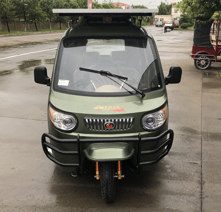 Mini Solar 400kgs Electric Passenger Tricycle