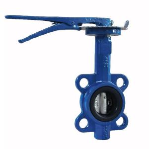 Quality Manual Cast Iron Butterfly Valve Wafer Pattern With Flexible Flange End wholesale