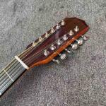 Custom 12 Strings Solid Spruce Top Acoustic Guitar in Natural Color