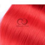Red Straight Remy Human Hair Bundles Sew In Weave Bundles Brazilian Bundle Deals