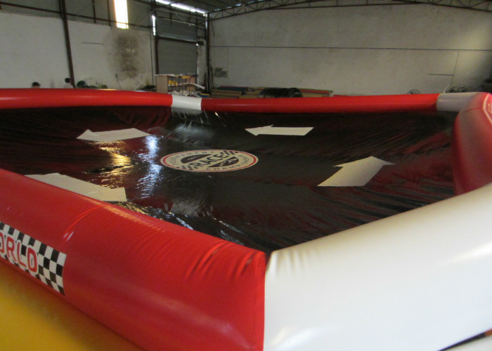 Commercial Grade Inflatable Water Games Square Adult Blow Up Pool 8 X 8m Fire Resistance
