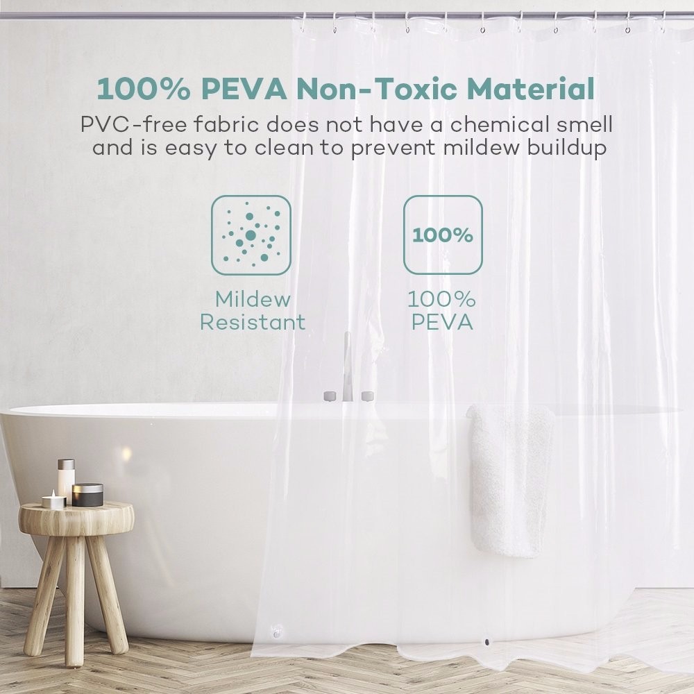 Non Toxic PEVA Stylish Waterproof Shower Curtain Mold Resistant For Homestay