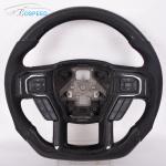 Sports Twill Gloss Ford Carbon Fiber Steering Wheel Raptor Red Leather