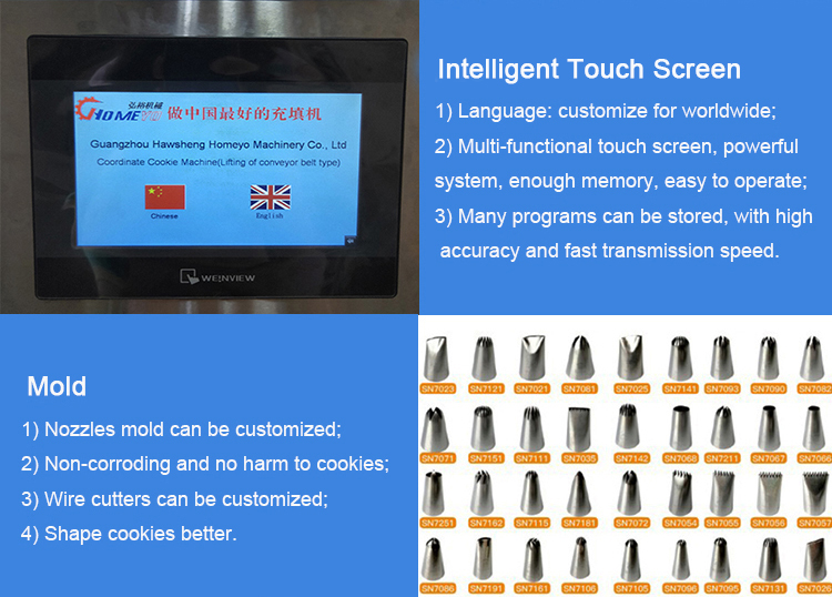 304 Stainless Steel Automatic Cookie Machine Depositor For Small Doughnut Biscuits