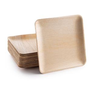 Quality 7 Inch Disposable Compostable Bamboo Plate With The Shape Of Square For Hotel wholesale