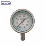 63mm Oil filled 304stainless steel Seismic pressure gauge manometer
