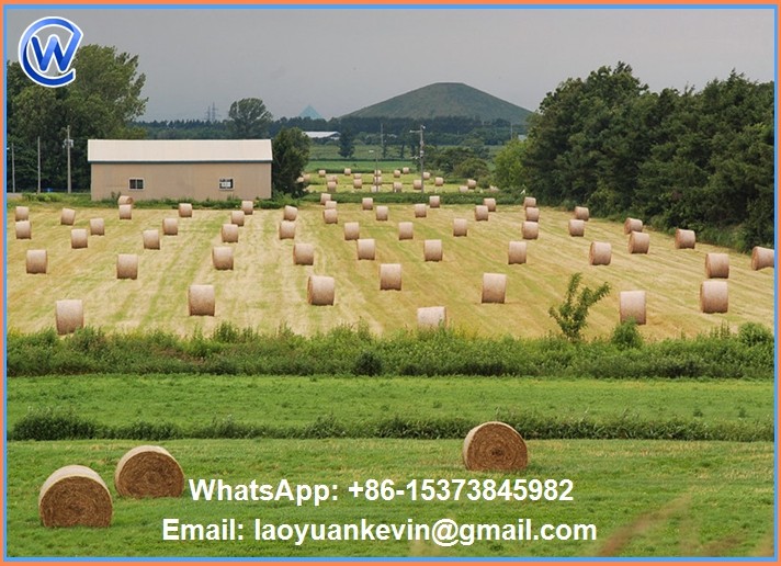 Hot Selling 100% HDPE 8.5gsm 1.22 x 3600m Straw hay bale net wrap with high quality