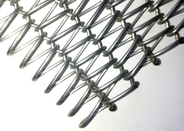 0.5mm-2.0mm Wire Diameter Spiral Wire Mesh With SGS Certificate / Width 0.5m-2.0m