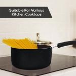 Good Quality Kitchen 4 PCS Black Cookware Pots Cooker Round Sauce Pan Circle