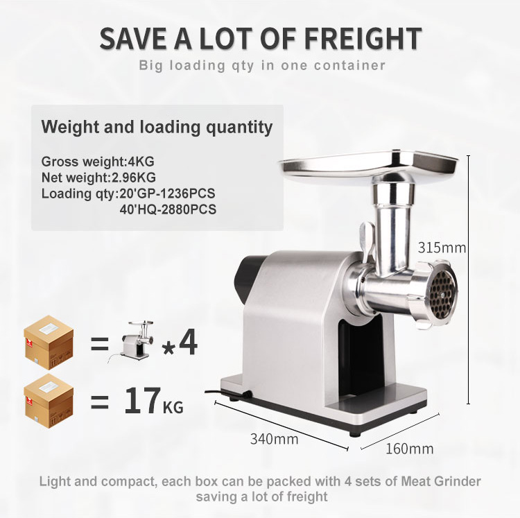 2000W high capacity meat grinder food cutter industrial or commercial use
