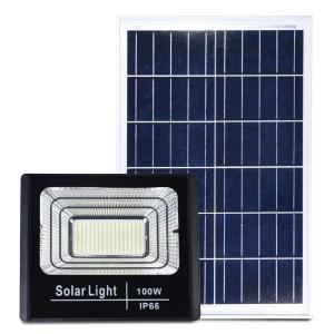 Quality 100W Solar Led Flood Outdoor Remote Control Aluminum Security Led Solar Flood Light wholesale