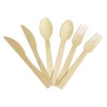 Disposable Wooden Cutlery Sets Ecological Biodegradable Compostable