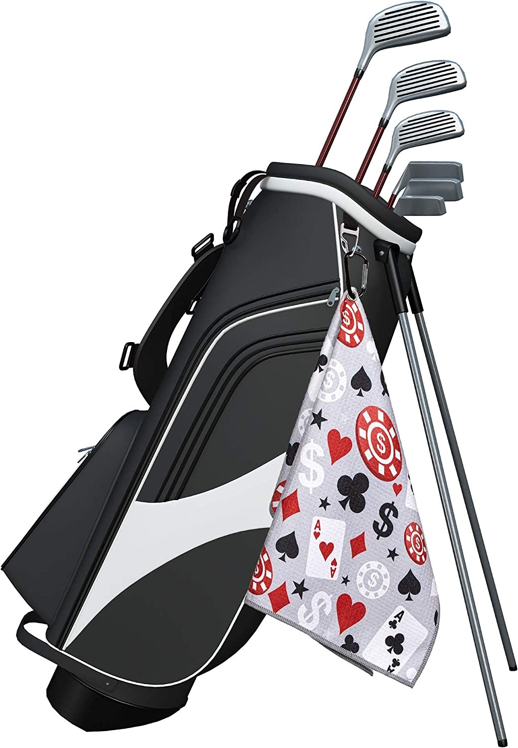 GRS Printed Microfiber Soft Golf Towel With Custom Logo Waffle Towel