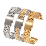 OEM 22mm Stainless Steel Watch Band RoHS Gold And Silver Watch Strap