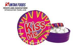 Quality 12 g Sour Strawberry Flavor Sugar Free Mint Candy For Children wholesale