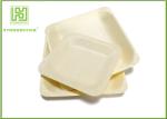 Large Square Disposable Wooden Plates And Utensils Environmental Protection