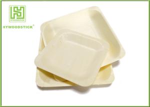 Quality Large Square Disposable Wooden Plates And Utensils Environmental Protection wholesale