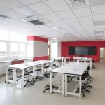 1mm Steel School Laboratory Furniture Science Steel Lab Table With Chair