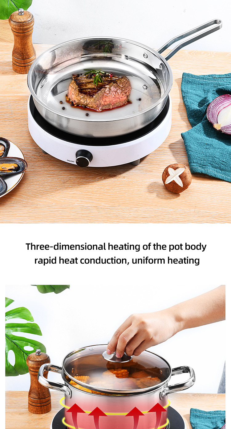 Escalation Series 5Pcs Multi-Purpose Kitchen Pots Cooking Cookware Sets Stainless Steel Pots Sets
