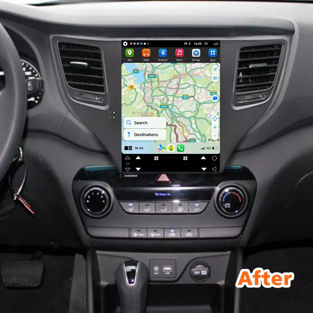 Navigation 9.7in Carplay Car Radio Android For Hyundai Tucson 2014-2018 Speaker Stereo
