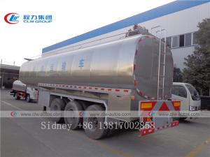 Quality 5mm 6mm Stainless Steel Tanker Semi Trailer For Milk Transport wholesale