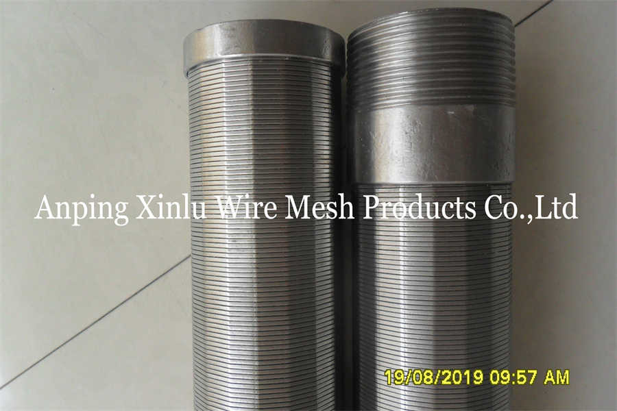 4" Johnson Wedge Wire Wrap Water Well Slot Screen Threaded Fitting For Dewatering