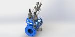 IP68 Ductile Iron Anti Surge Control Valve As A Safety Valve