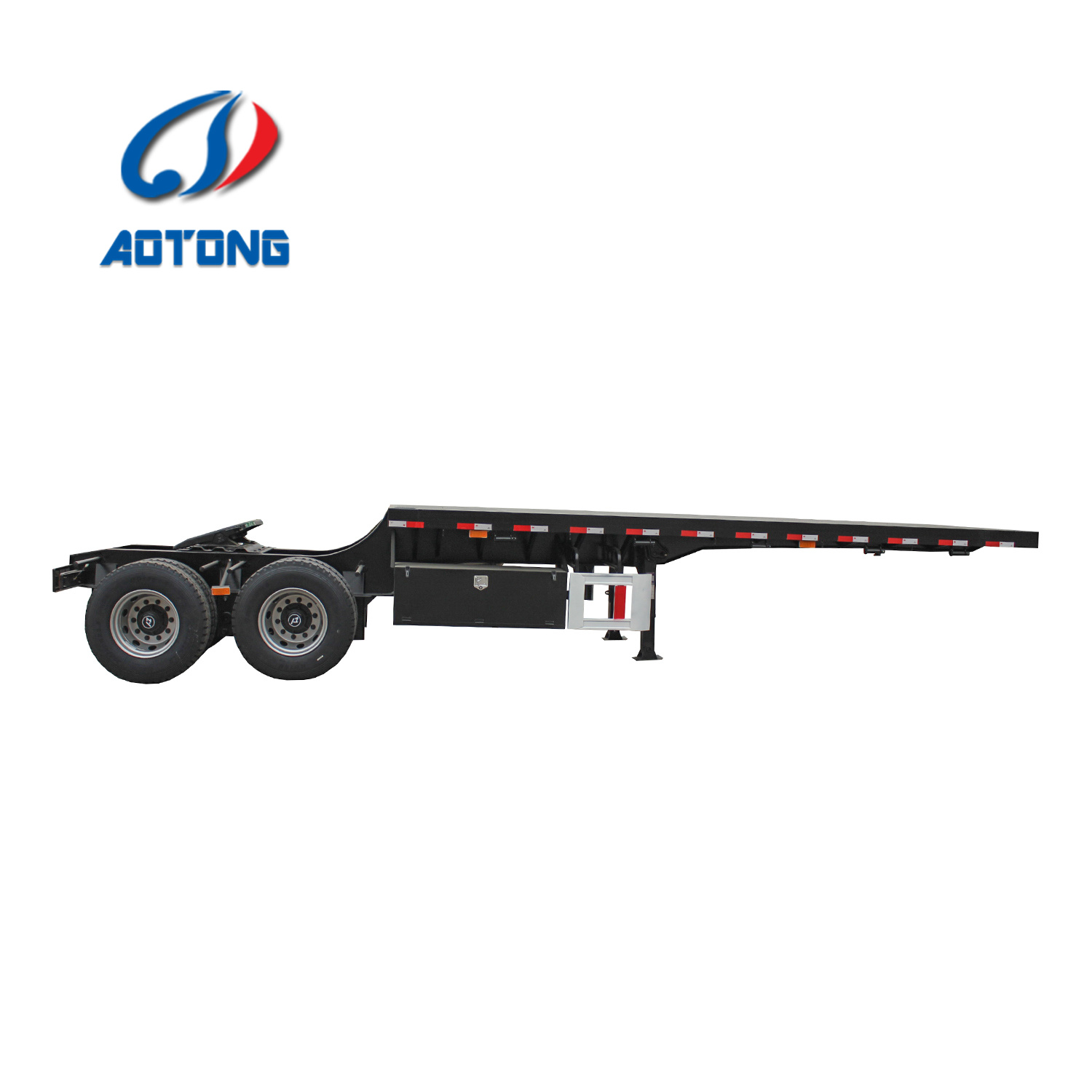 45ft Container Gooseneck Chassis Trailer Skeleton Truck Trailers with 28tons Landing Gear