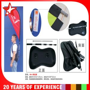 Quality Backpack flying Advertising flag Banners with bag and pole wholesale