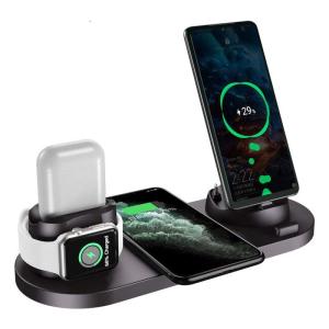 Quality 6 In 1 Electronic Wireless Charger Corporate Gift ABS Material Multifunctional wholesale