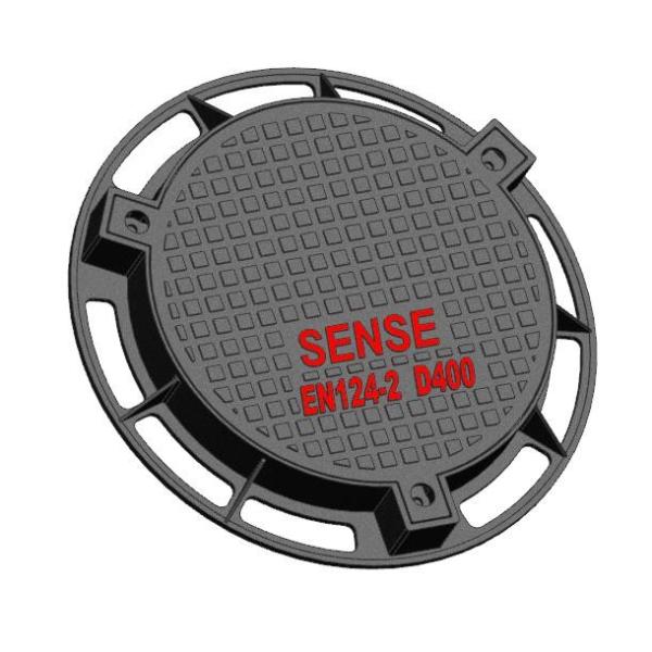 D400 Custom Manhole Cover Round Waterproof Hard Shoulders M16x40 Bolts