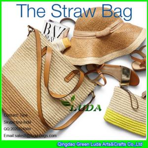 Quality LUDA extra large durable women straw beach tote bag paper straw beach sets wholesale