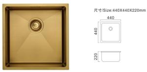 Quality Nano Coating Kitchen Sinks Handmade SS Gold Undermount Sink wholesale