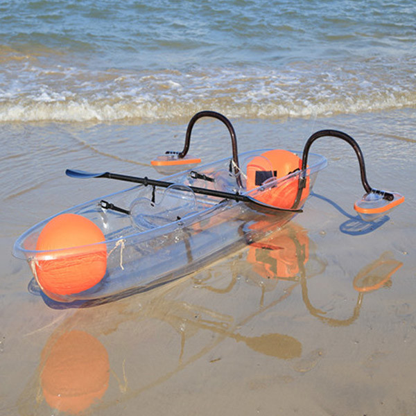 High Performance See Through Canoe , 300mm Deep Transparent Single Sea Kayak