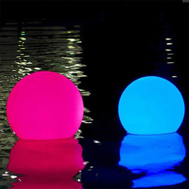 PE Plastic Glow Ball Light 16 Colors Changing Rechargeable Remote Control