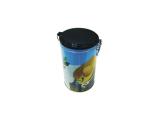 4 Color Printed Coffee Tea Canister With Plastic Insert And Metal Wire On Top