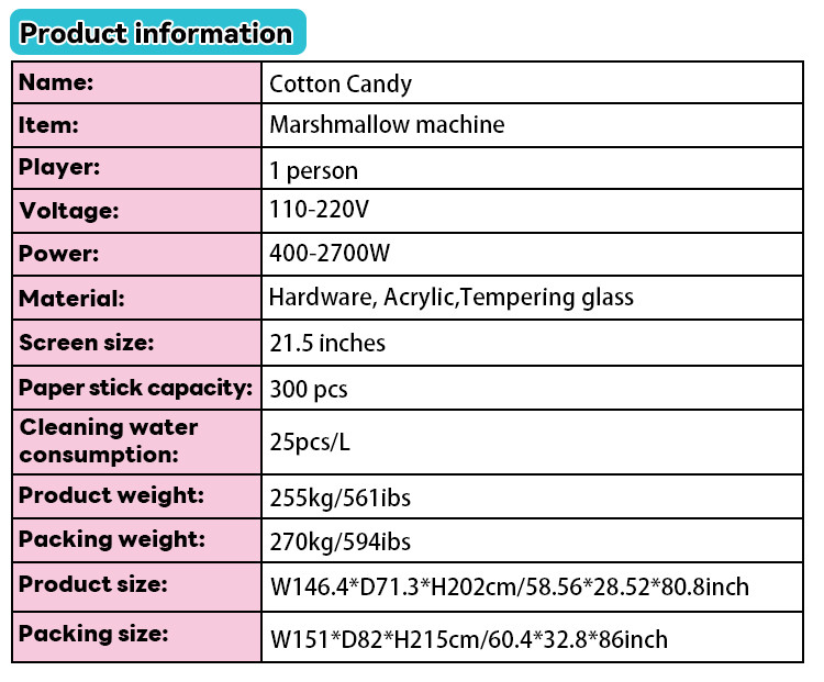 Professional Sweet Cotton Candy Sugar Robot Candy Floss Vending Automatic Machine for Commercial Dispenser Vending
