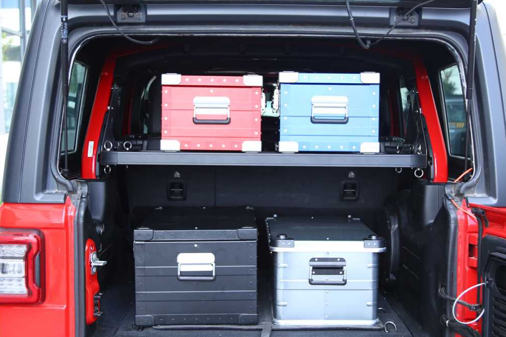 Powder Coated Rear Gate Inside Storage Shelf for 4x4 Vehicle Unique Design Customization