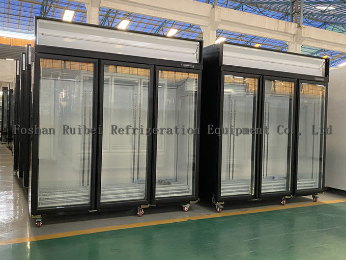 Supermarket 3 doors display refrigerator -22C upright glass door freezer showacase