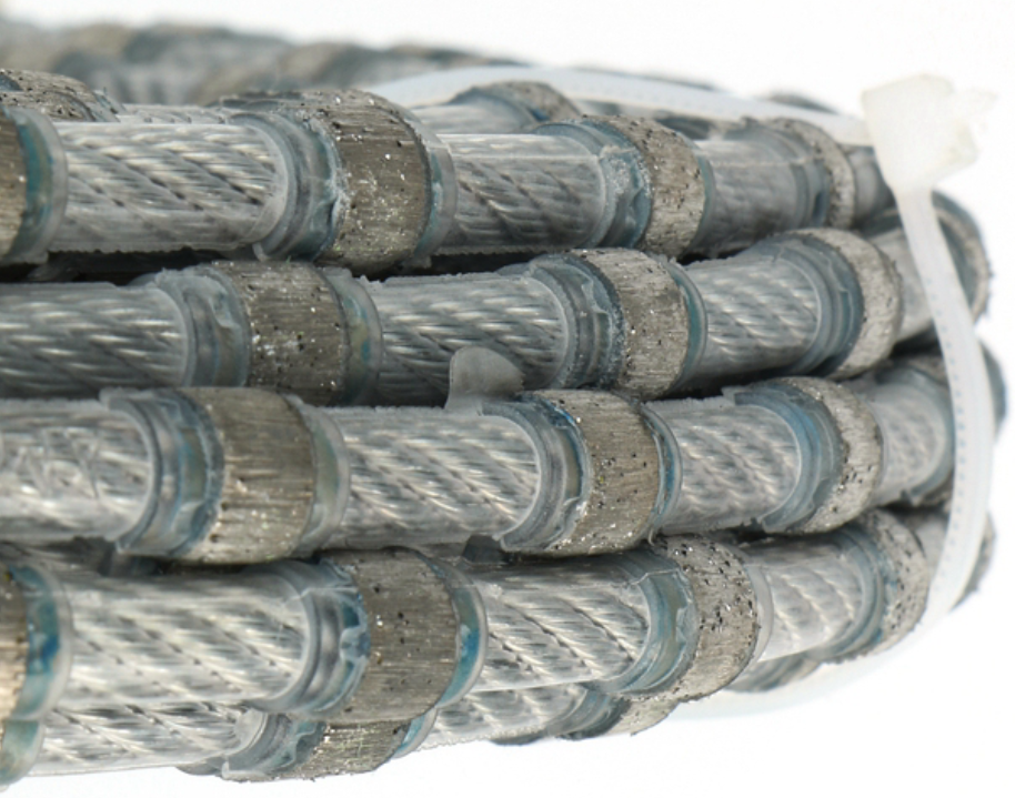 8.8mm Beads Diamond Rope For Granite Profiling / Shape Cutting