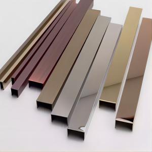 Quality Interior Decoration 6mm Aluminium U Channel Black Gold U Profile wholesale
