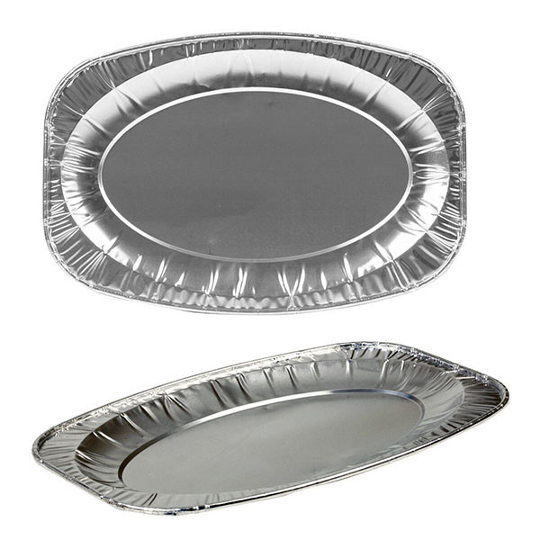 2270ml Oval Aluminum Foil Dinner Plate Fish Pans Foil Grilling BBQ Container