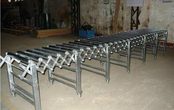 Galvanized Carbon Steel Roller Transfer Conveyor , Material Handling Conveyor