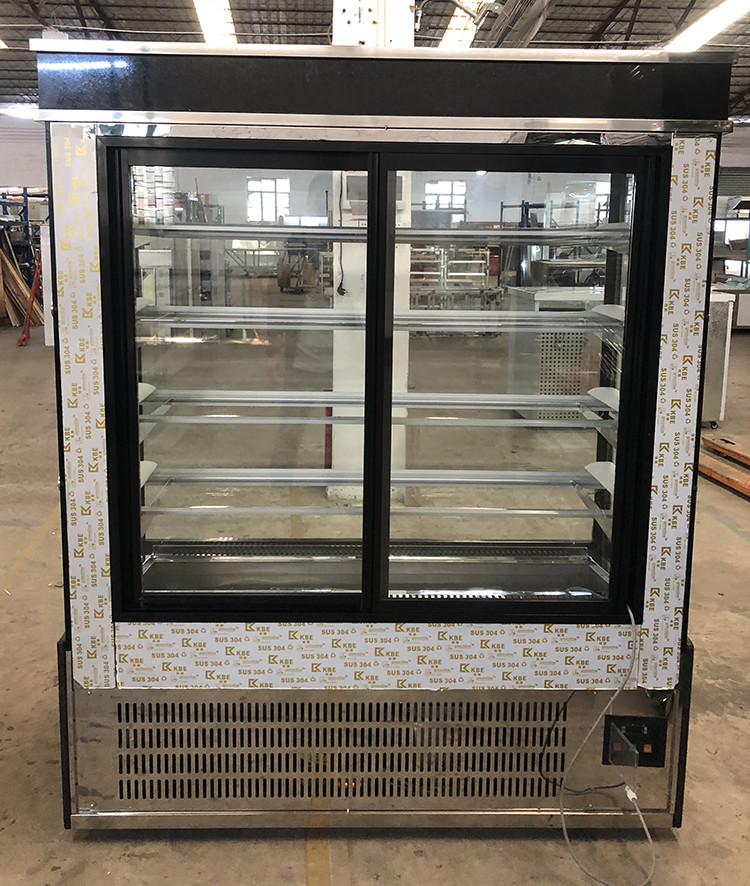 1.8m Bakery Glass Showcase With Optional Led Lighting Bottom Mount Type