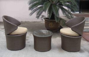 Quality 3pcs poly rattan coffee furniture wholesale