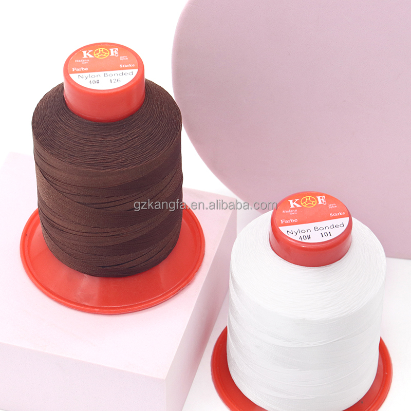 High Tenacity Tex70 Nylon Bonded Thread for Sewing Sofa Leather Shoes in Dyed Pattern